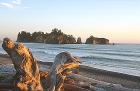 Sonnenuntergang am Rialto Beach
