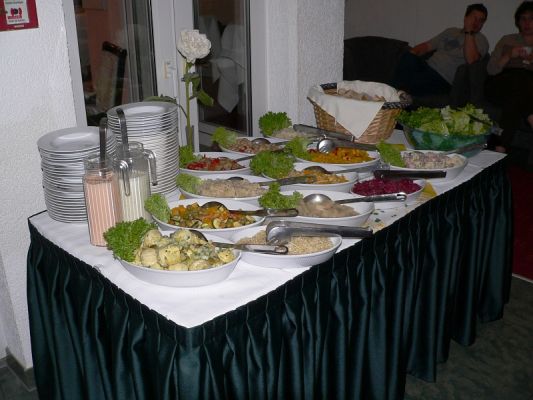 Das Buffet am Samstag Mittag
