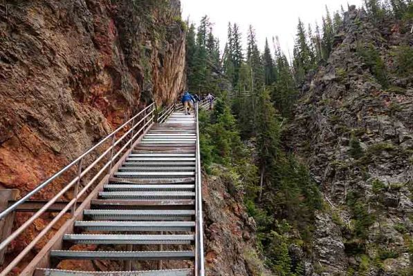 Treppen des Uncle Tom's Trail
