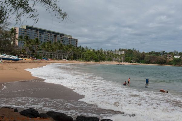 Kalapaki Beach in Nawiliwili Harbor
