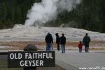 Der Old Faithful vor dem Ausbruch