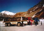 Snowcoaches auf dem Columbia Icefield