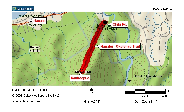 Kaua'i: Hanalei - Okolehao Trail
