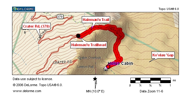 Halemau'u Trail bis zur Holua Cabin

