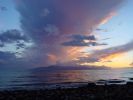 die Nachbarinsel Lanai bei Sonnenuntergang