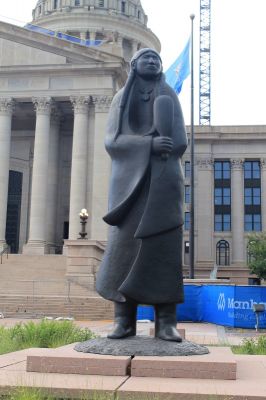 Oklahoma City Capitol Building As Long as the Waters Flow Sculpture 
