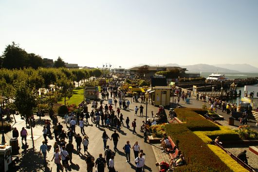 SFO - Menschenmassen Fisherman's Wharf
