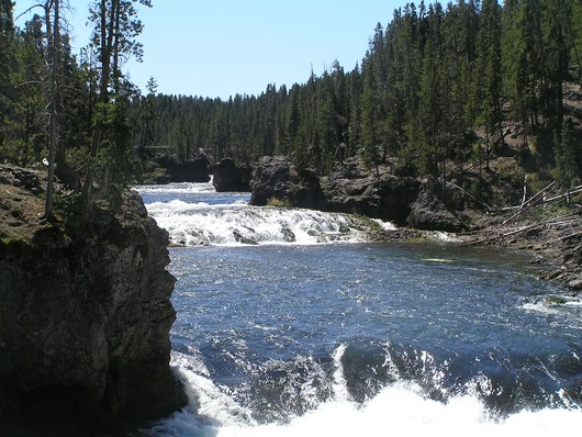 yellowstone river at lower falls

