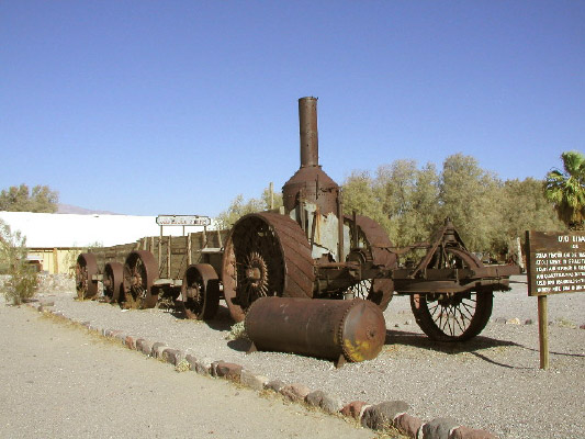 Death Valley/CA_ Old steam tractor from Borax company

