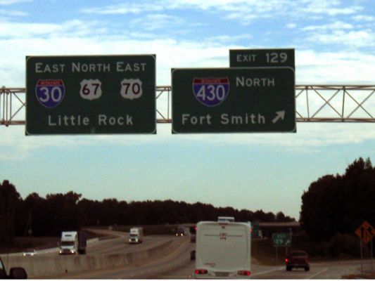 I-30 Richtung Little Rock/AR
