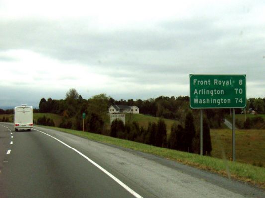 Auf der I-81- Richtung Washington DC
