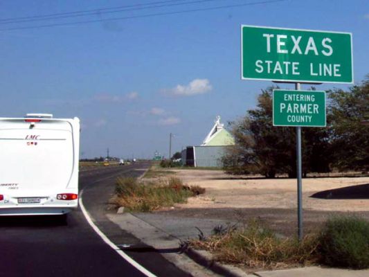 US-70_ Grenze New Mexico-Texas
