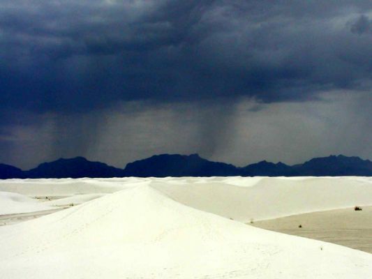 White Sands/NM_Gewitter über den San Andres Mountains
