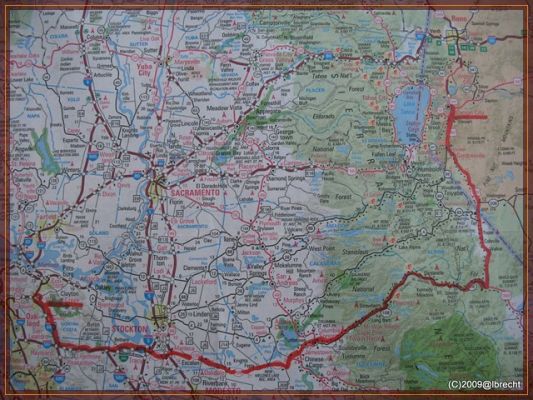 1. Etappe (Walnut Creek_CA-Carson City_NV)
