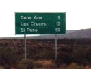 I-25 kurz vor Las Cruces/Mesilla/NM_nicht weit bis nach Mexico