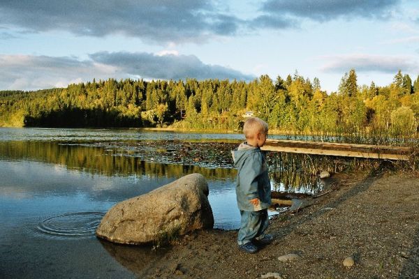 Abendstimmung am Dutch Lake, British Columbia/Canada
