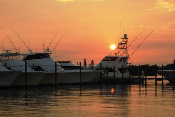Sonnenuntergang, Marina, Holmes Beach
