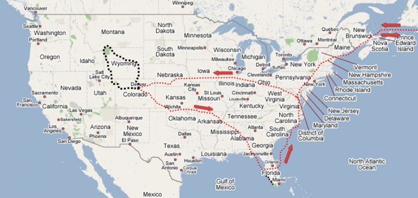USA Tour Map 2007
