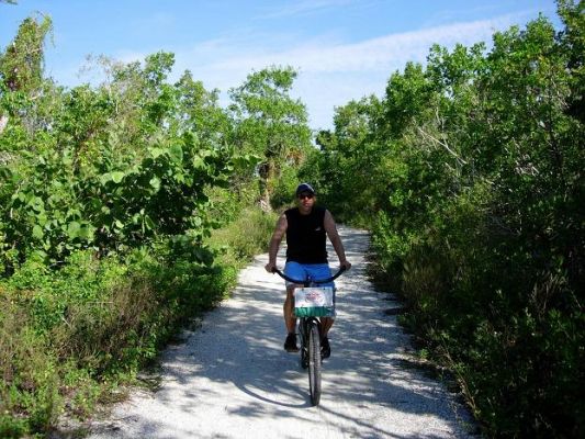 Yves auf der Velotour, Sanibel Island
