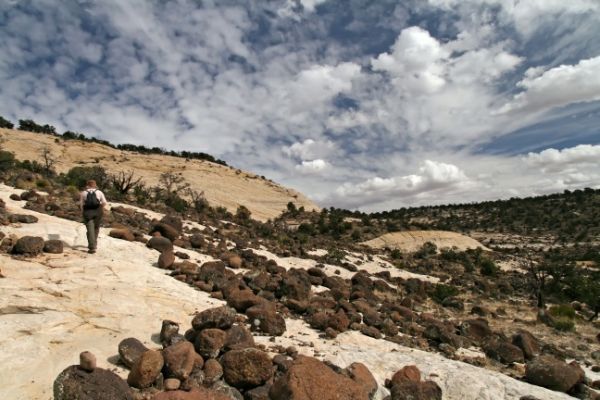 Aufstieg von den Upper Calf Creek Falls
