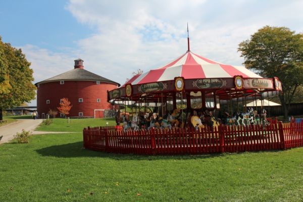 Shelburne Museum Karussell und Round Barn
