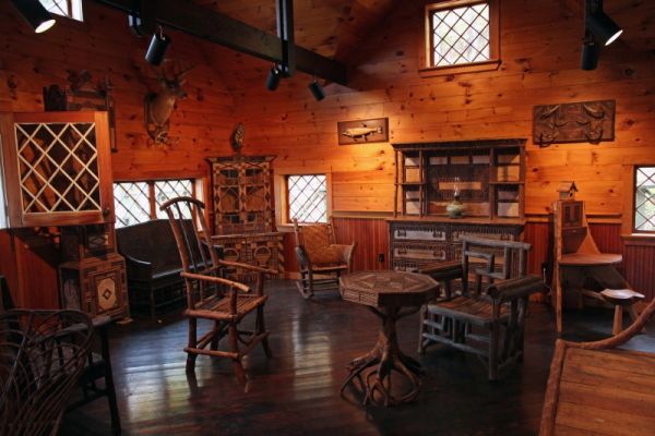 Adirondack Museum Bull Cottage Wohnzimmer
