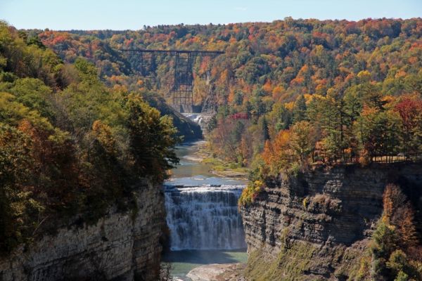 Letchworth State Park Middle Falls Portage RR Bridge
