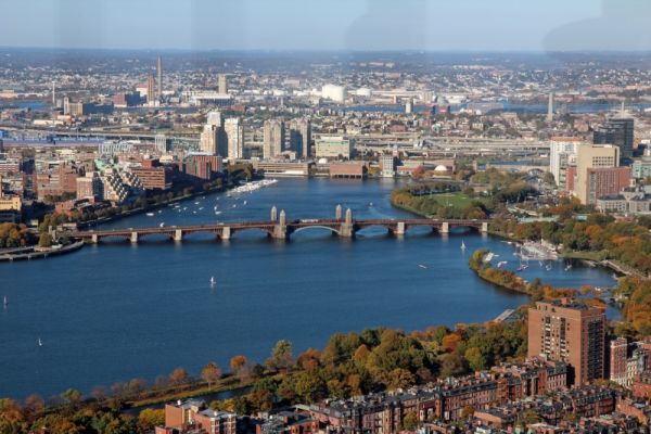 Boston Prudential Tower Longfellow Bridge
