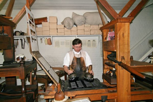 Colonial Williamsburg, Governor's Palace, Druckerei
