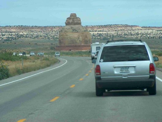 Church Rock auf dem Weg nach Moab

