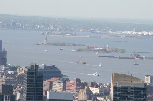 Liberty + Ellis Island from Top of the Rock
