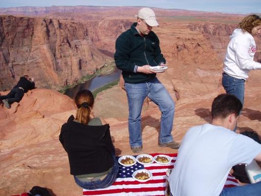 Frühstück am Horseshoe Bend
