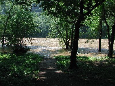 Harper's Ferry: Hochwasser am Shenandoah River
