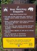 Schild: Bear Watching Etiquette