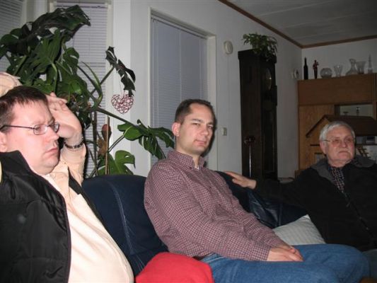 Oliver, Christian und Peter zu später Stunde in Celle
