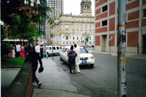 Limousine downtown Detroit

