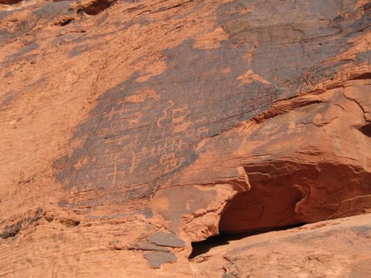 Feuer und Eis - Vegas und Nationalparks Jan. 2008
Valley of Fire - Petroglyph Canyon
