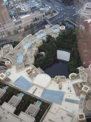 Feuer und Eis - Las Vegas und Nationalparks im Jan. 2008
Blick aus unserem Zimmer (Wynn 60. Stock)
