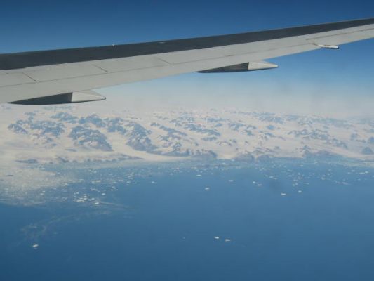 Flug über Grönland
