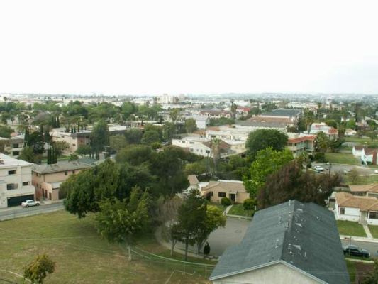 Blick aus dem Hotel
So einen Blick kann man also in LA aus einem Hotelzimmer haben. 

