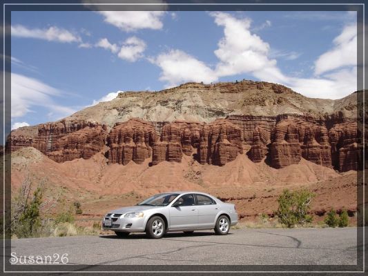 Unser Auto im Capitol Reef
