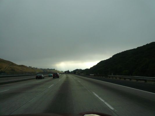 Wetterumschwung auf dem Weg zum Yosemite
