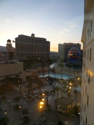 Blick aus dem Fenster des Planet Hollywood, Las Vegas
