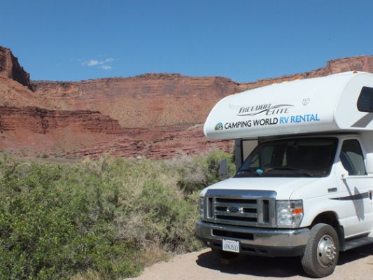 Campground nahe Fisher Towers
