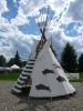 Tipi beim Powwow in Cody, Wyoming