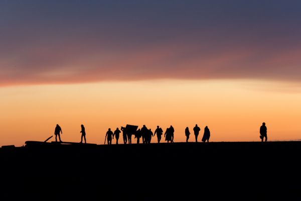 Feierabend bei den Lokalreportern
TV-Team macht sich auf den Rückweg nach San Francisco, nachdem das Licht am Rodeo Beach ausgegangen ist.
