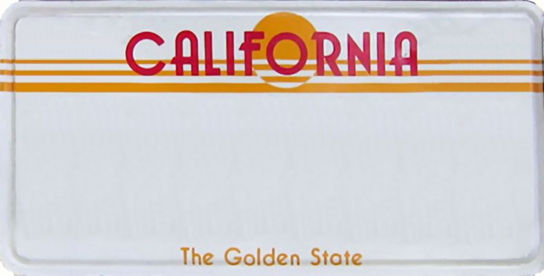 California License Plate
