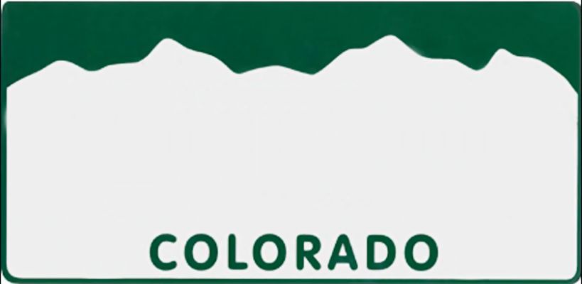 Colorado License Plate
