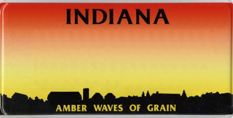 Indiana License Plate
