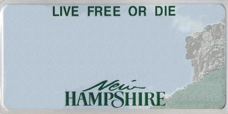 New Hampshire License Plate
